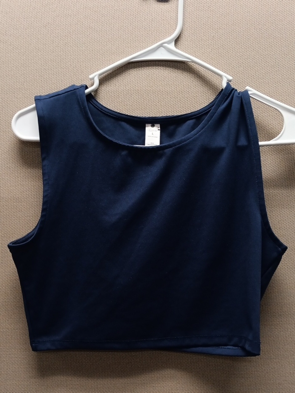 Yogalicious Navy Sleeveless Crop Top